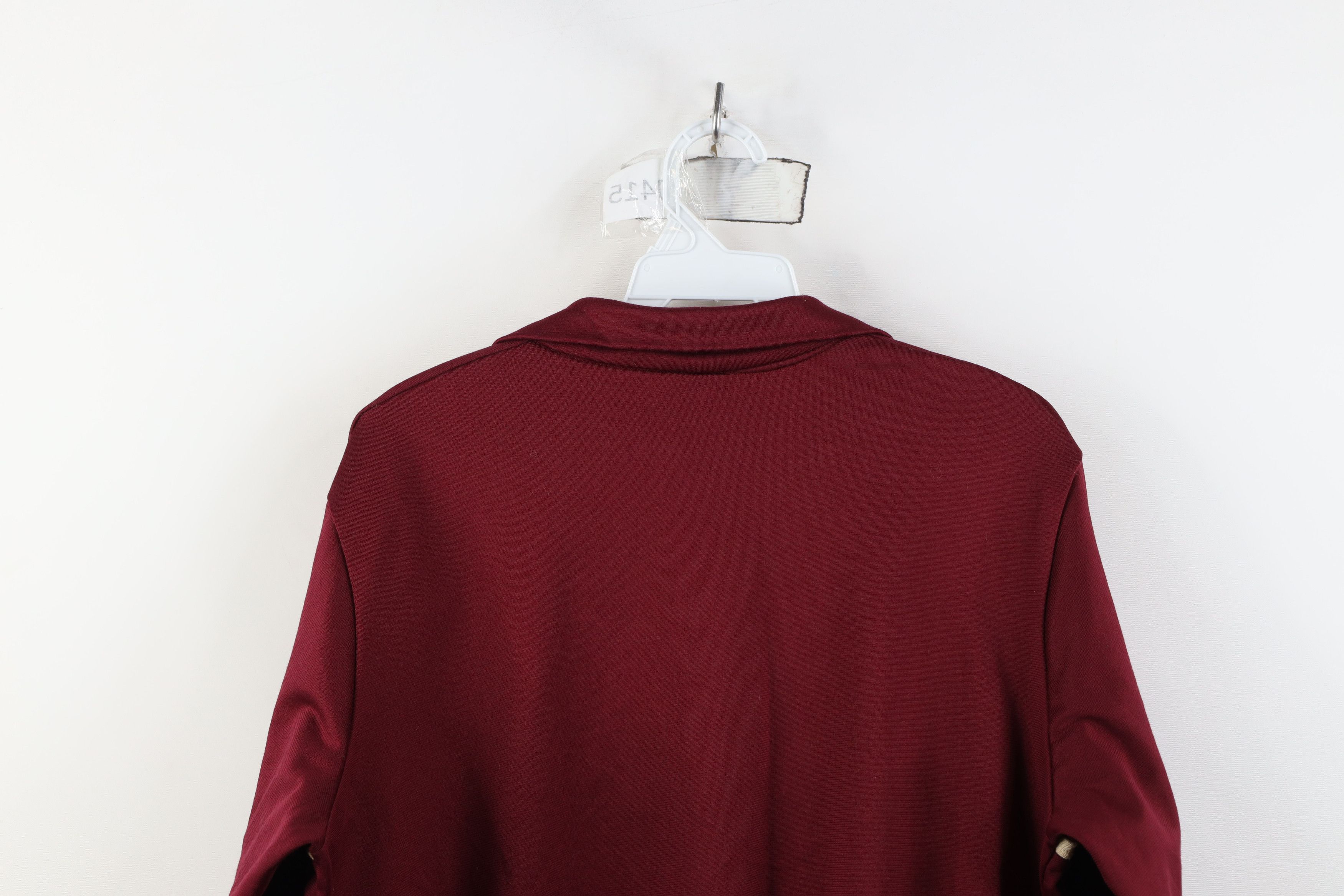 Vintage Vintage 70s Streetwear Warm Up Track Tennis Jacket Burgundy Size US L / EU 52-54 / 3 - 12 Thumbnail