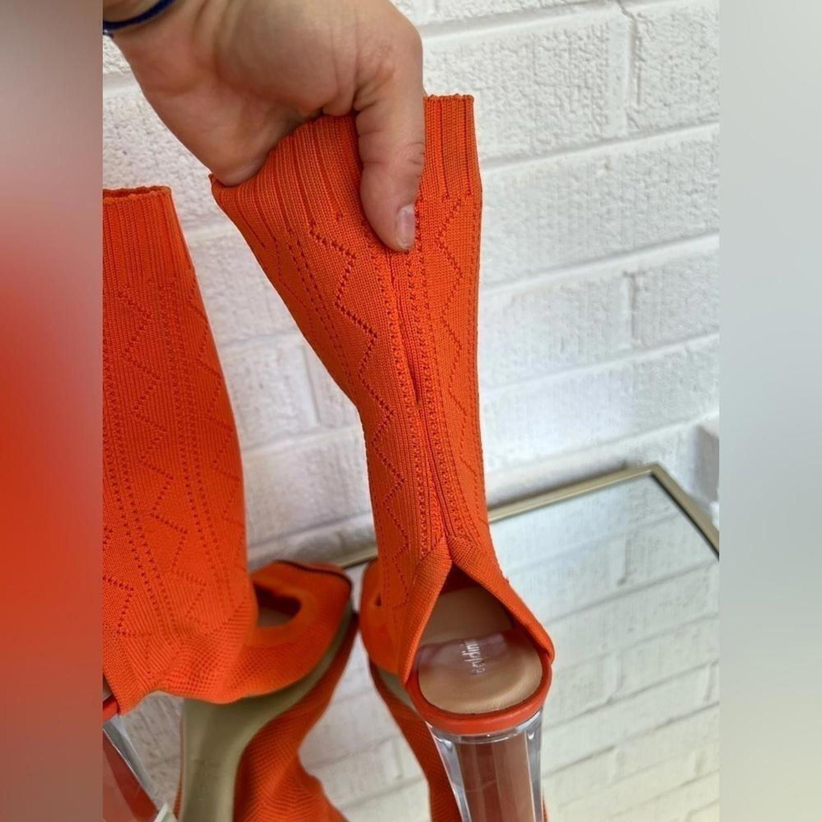 Baldinini Orange Knit Heeled Sandals Trendy Baldinini 37 Size 7 Size US 7 / IT 37 - 5 Thumbnail