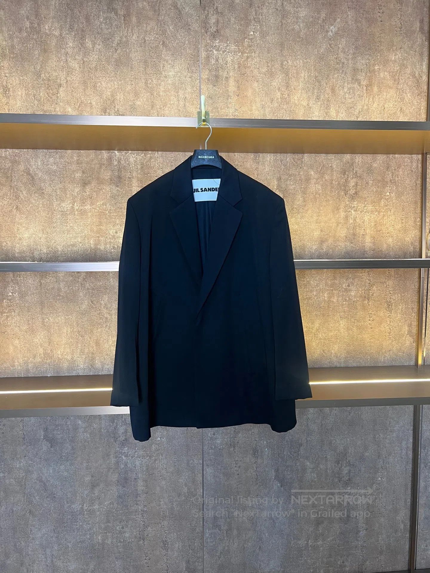 Jil Sander Jil Sander Black Lambswool Suit Jacket| Size 48R - 1 Thumbnail