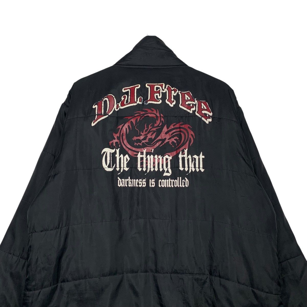 Japanese Brand DJ FREE Big Logo Lightweight Puffer Jacket #2349-C105 Size US L / EU 52-54 / 3 - 2 Thumbnail