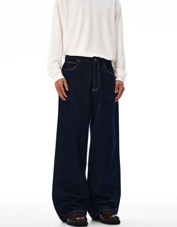 Japanese Brand Men's loose-fitting straight leg jeans Size US 32 / EU 48 - 3 Thumbnail