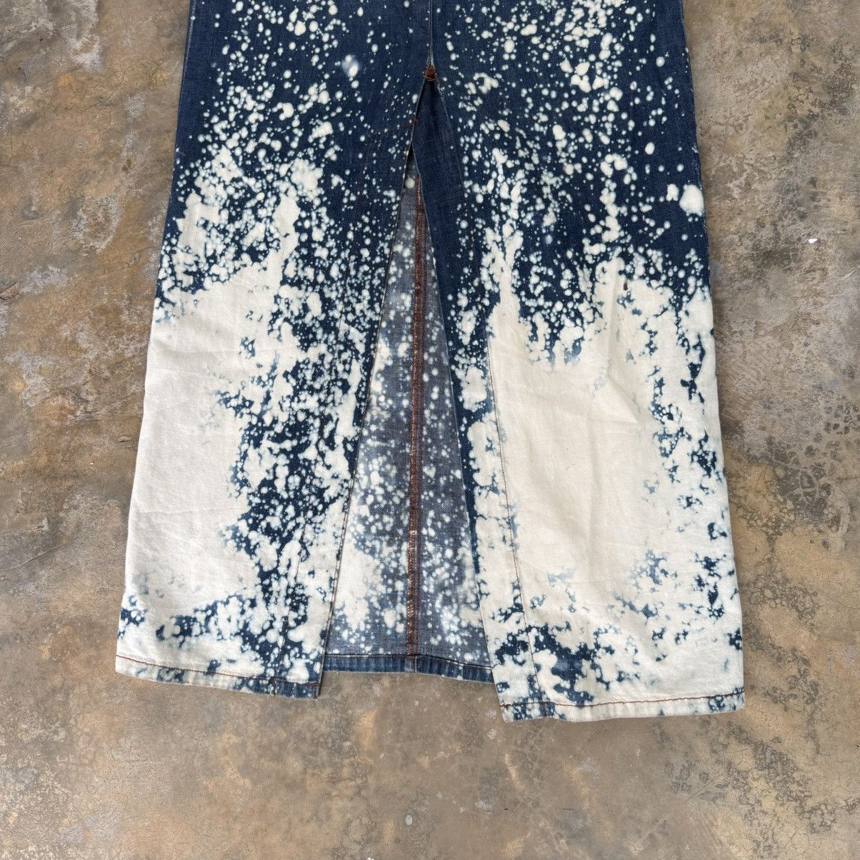 Jean Paul Gaultier Vintage JPG Jean Paul Gaultier Acid Wash Denim Skirt Size 29" - 7 Thumbnail