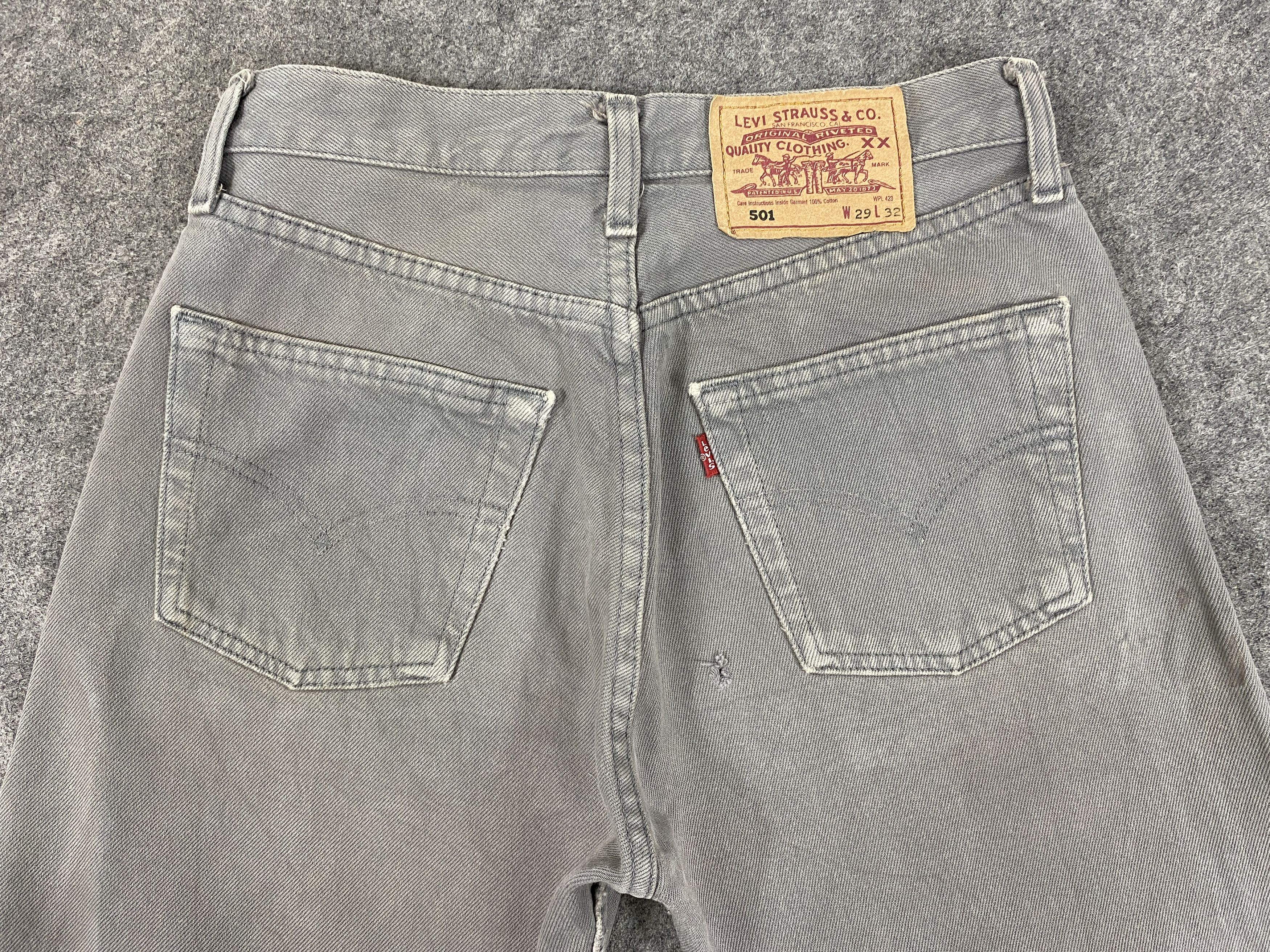 Japanese Brand Grey Vintage Levi's 501 Jeans 27x31 Denim -JN2404 Size US 27 - 4 Thumbnail
