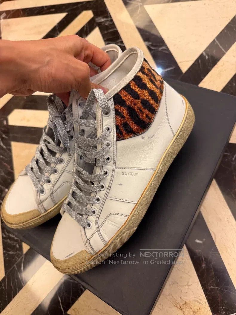 Saint Laurent Paris Saint Laurent Paris Distressed Leopard Print High Tops Size US 9 / EU 42 - 8 Thumbnail
