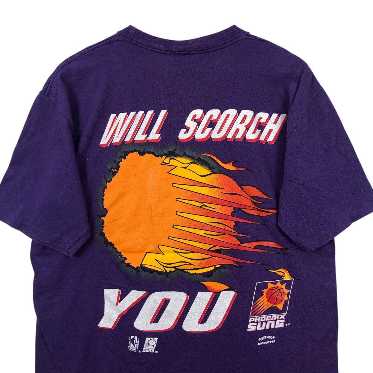 Vintage Vintage 90s PHOENIX SUNS “Will Scorch You” Tee Shirt Nutmeg Size US L / EU 52-54 / 3 - 6 Thumbnail