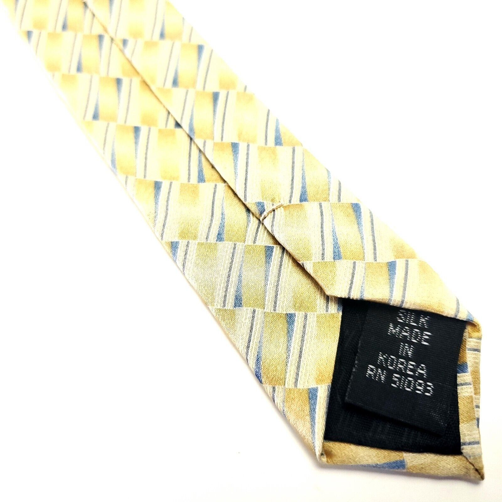 Croft & Barrow Croft & Barrow Yellow Silk Tie Woven Wide Check Size ONE SIZE - 5 Thumbnail