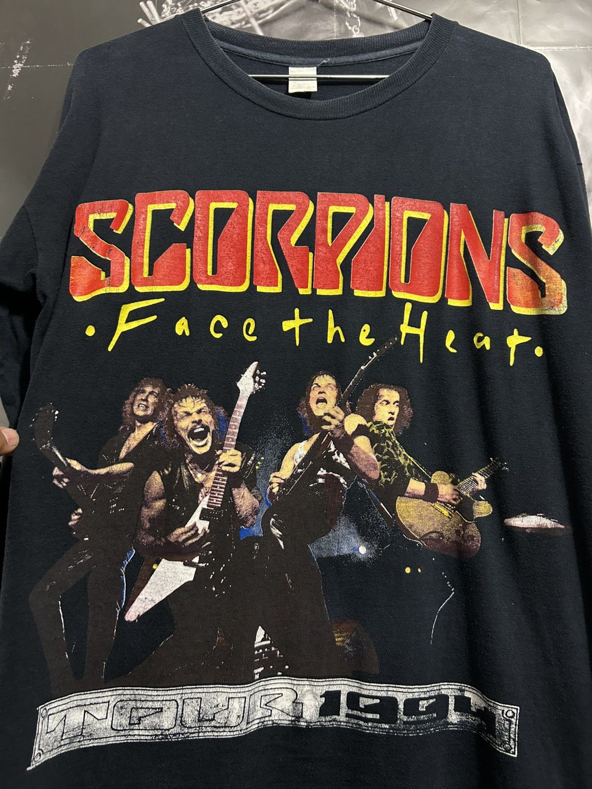 Mexican Threads 1994 Scorpions Face the Heat Tour in Mexico City Rare Size US XL / EU 56 / 4 - 3 Thumbnail