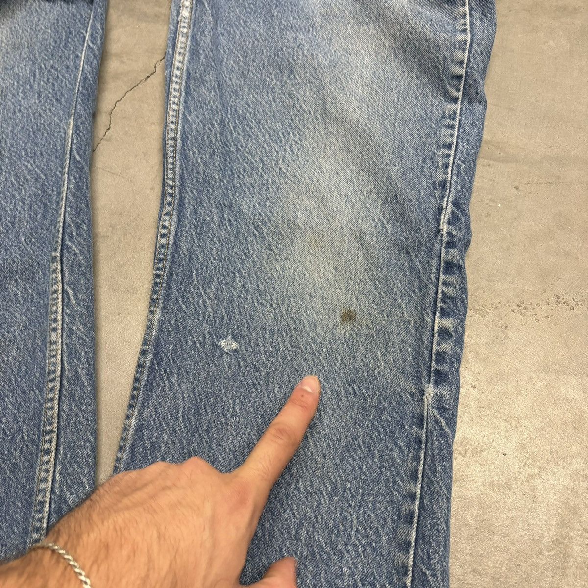 Levi's Vintage 90s Levis Denim Jeans Orange Tab Faded Grunge Size US 34 / EU 50 - 8 Thumbnail
