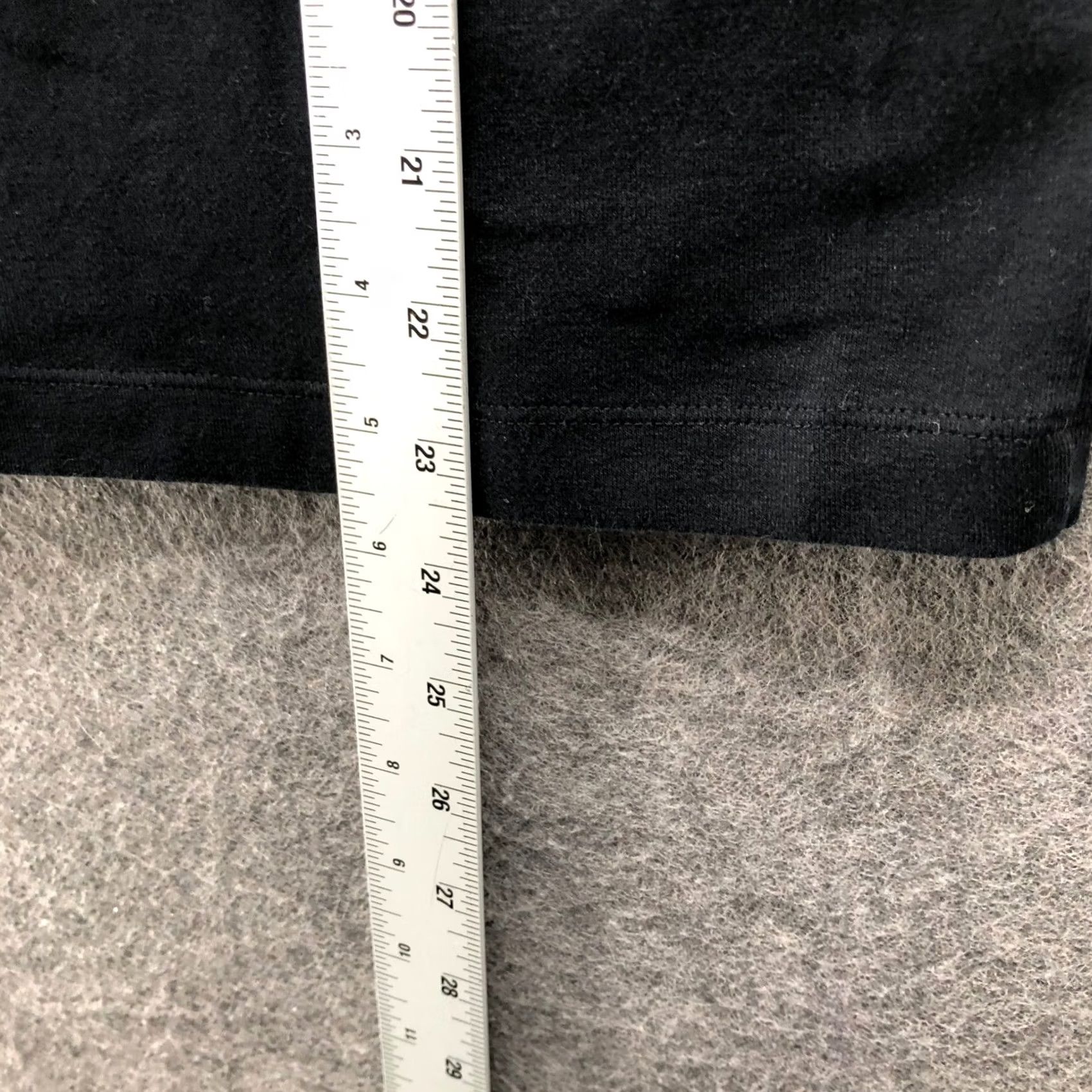 Muji Muji Mock Neck Long Sleeve T-Shirt Womens M Black Stretch Cotton Blend Size M / US 6-8 / IT 42-44 - 7 Thumbnail