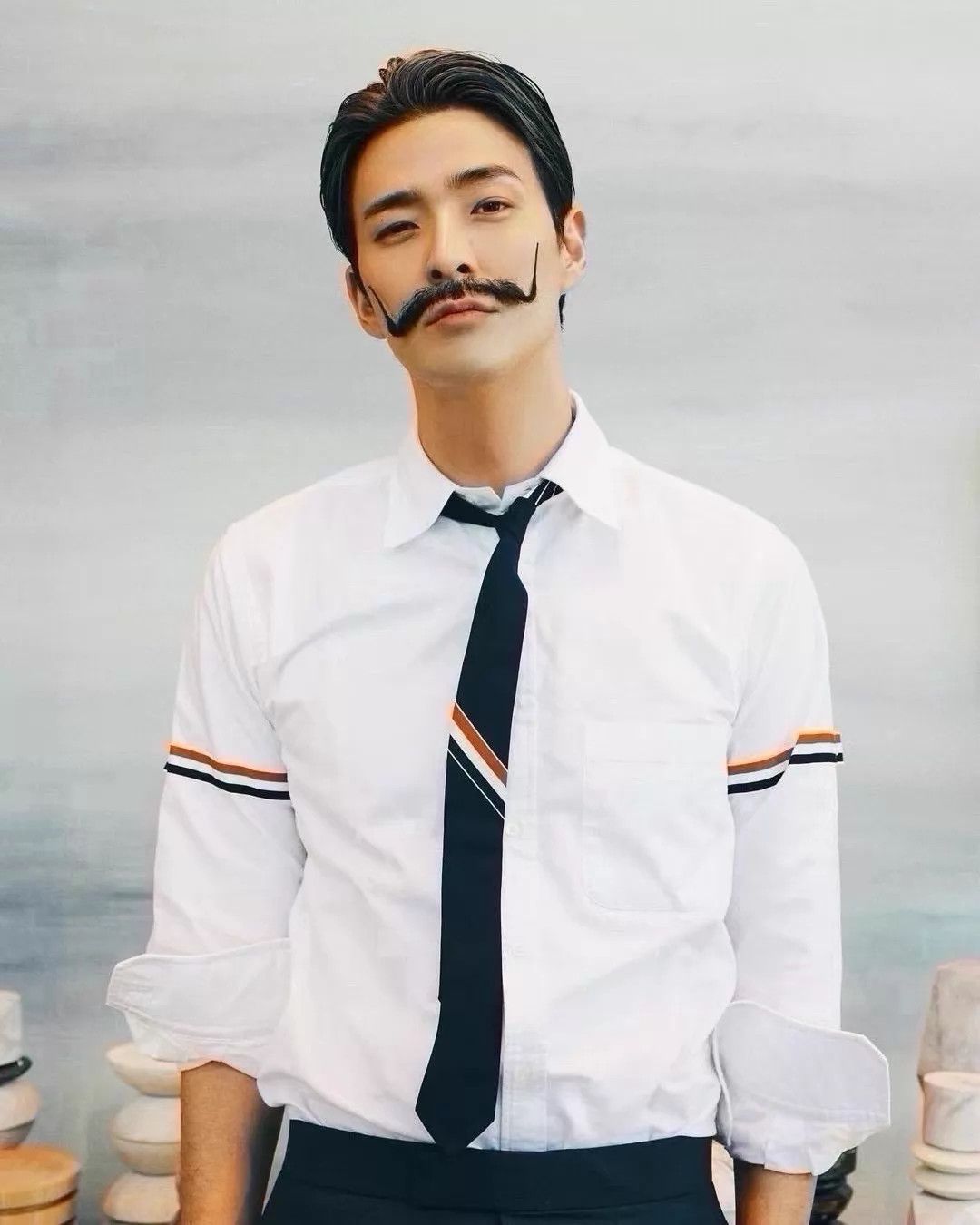 Thom Browne Thom Browne Double Sleeve Tab White Poplin Shirt Size 3 Size US L / EU 52-54 / 3 - 7 Thumbnail
