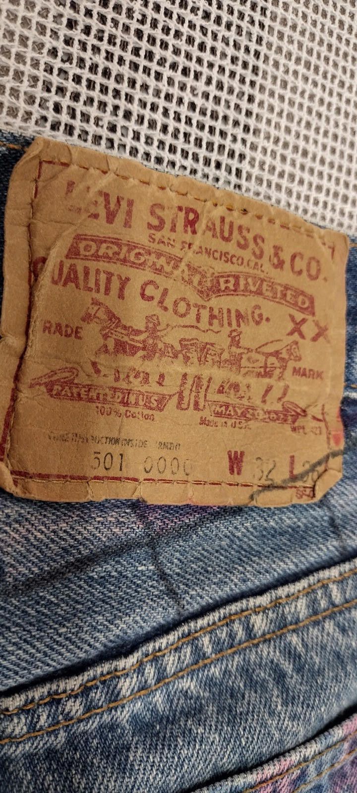 Levi's Levis Denim 90s 501 0000 y2k RARE hand drawn rock bands 32 Size US 32 / EU 48 - 10 Thumbnail