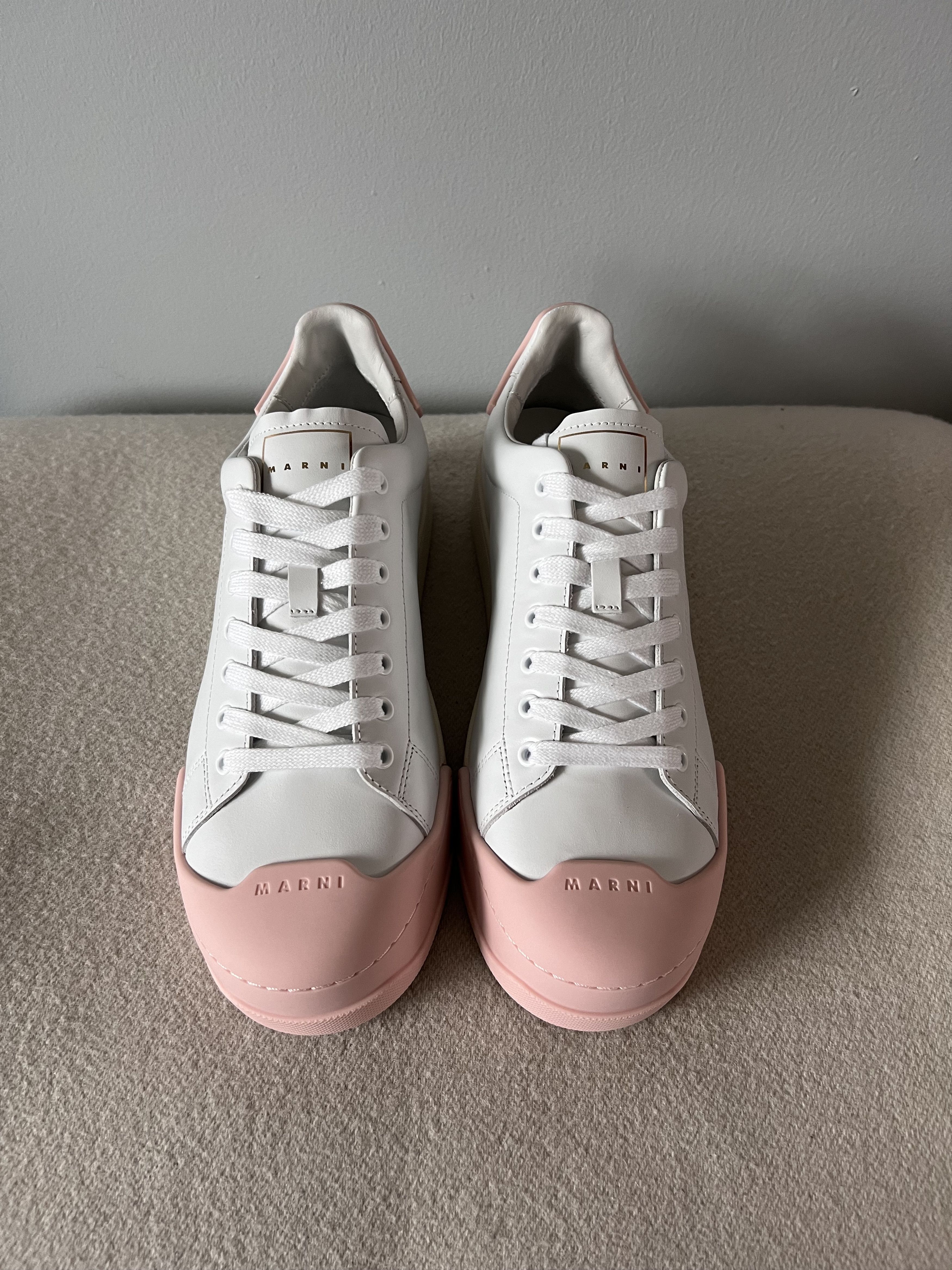 Marni Marni Dada Bumper Sneakers in White Pink Leather Size US 11 / EU 44 - 4 Thumbnail