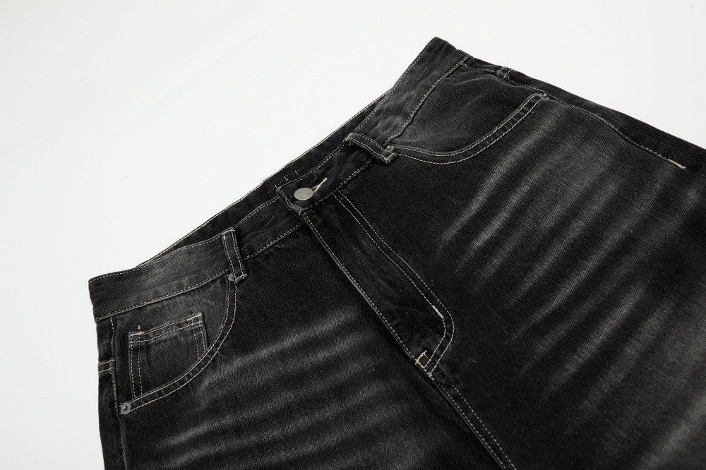 Japanese Brand × Vintage Men's trendy high street loose straight distressed jeans Size US 32 / EU 48 - 3 Thumbnail