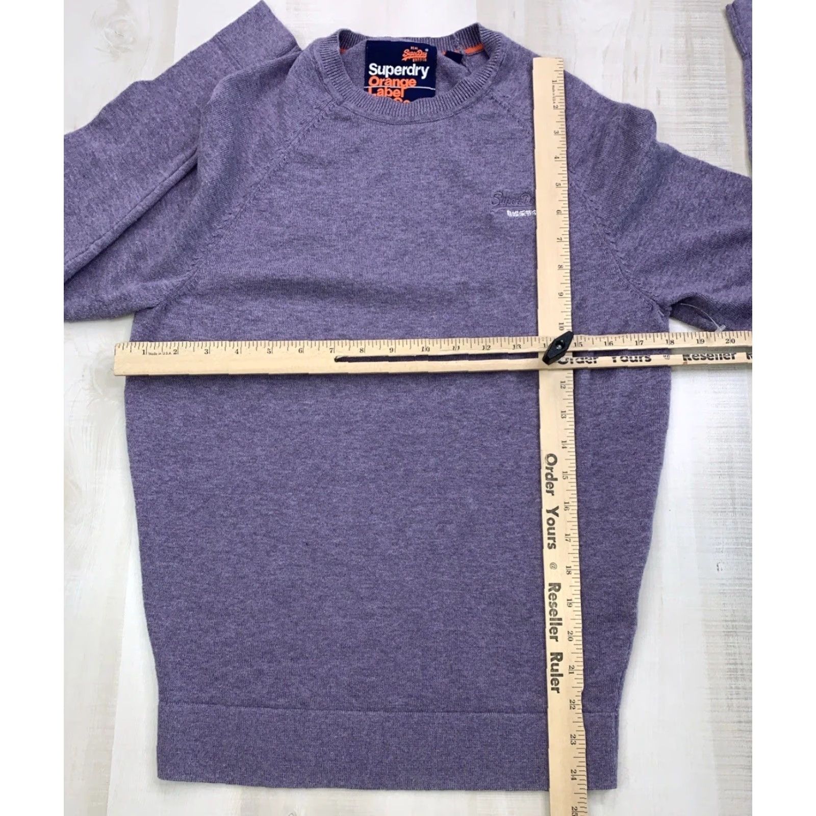 Superdry Superdry Orange Label Spirit Of Japan Embroidered Logo Sweater Men’s S Purple Crew Neck Long Sleeve Knit Pullover Casual Size US S / EU 44-46 / 1 - 2 Thumbnail