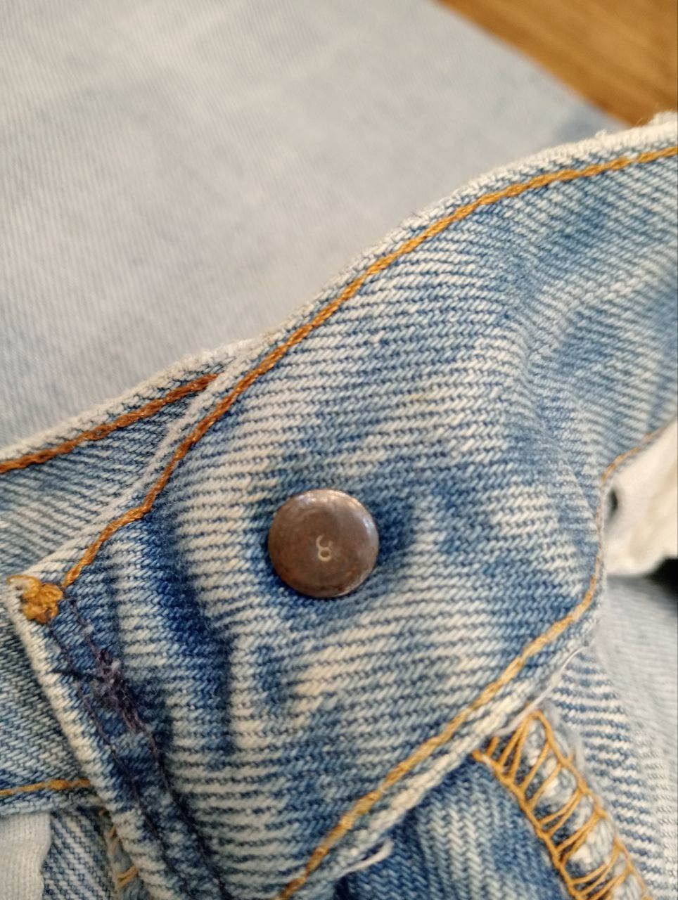 Levi's Vintage Clothing LEVI'S VINTAGE ORANGE TAG BLUE DENIM FLARED PANTS Size US 31 - 7 Thumbnail