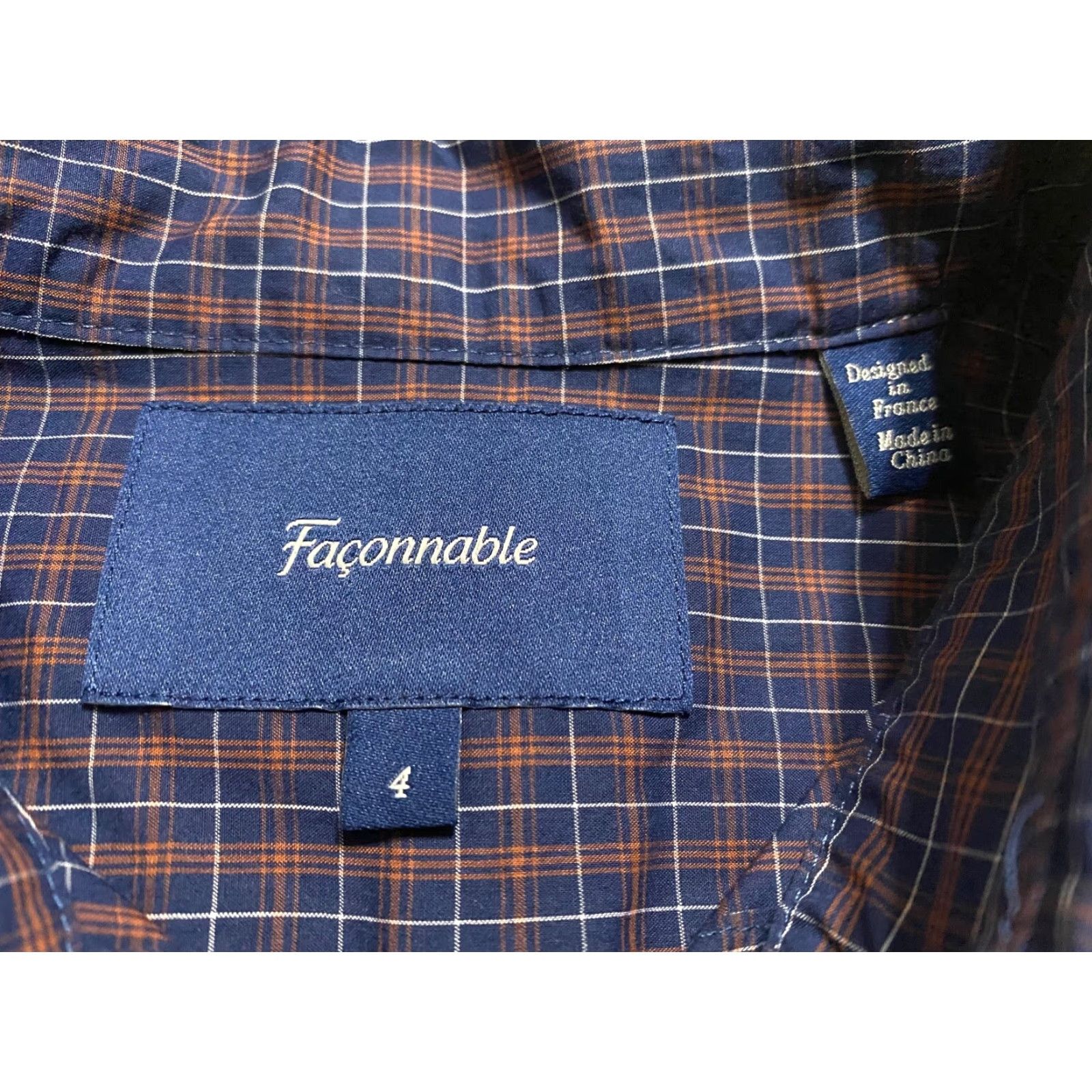 Faconnable Façonnable Shirt Womens 4 L/S Button-Down Multicolor Plaid 100% Cotton Blouse Size S / US 4 / IT 40 - 4 Thumbnail