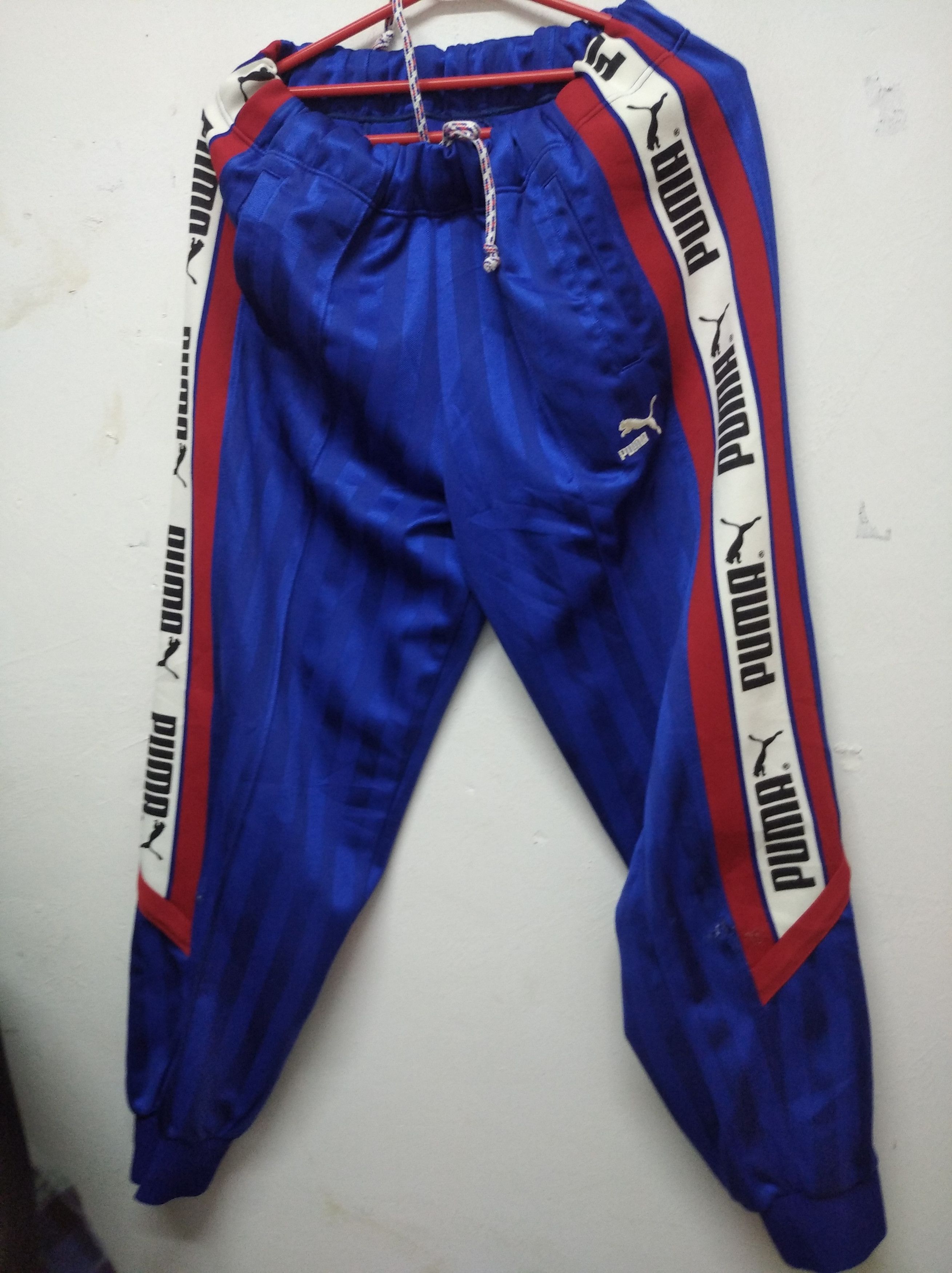 Puma × Vintage Vintage 90's Puma Sidetape logo track pant Size US 34 / EU 50 - 1 Thumbnail
