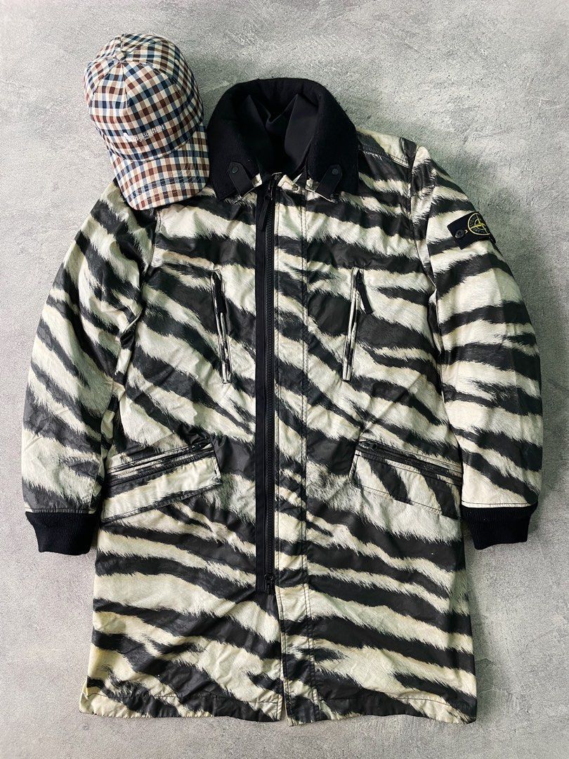 White Tiger Camo Sweatshirt Stone Island Zebra Sweatshirt