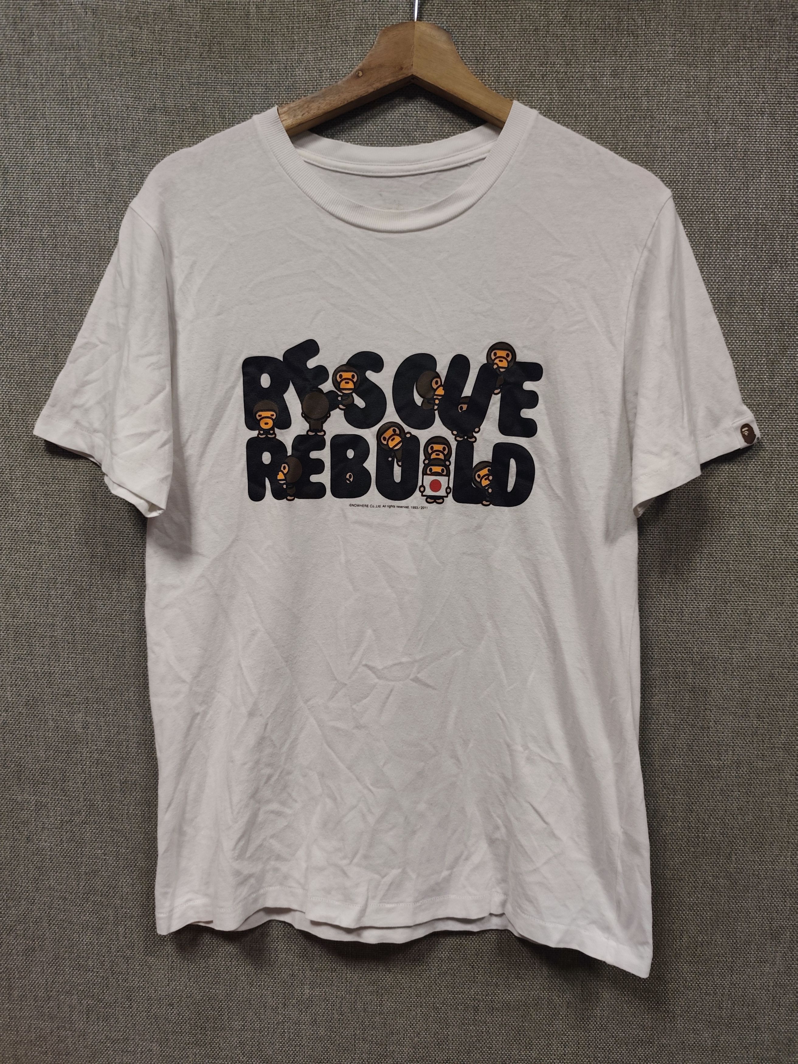 Bape 2011 Bape Rescue Rebuild Tee Size US S / EU 44-46 / 1 - 1 Thumbnail