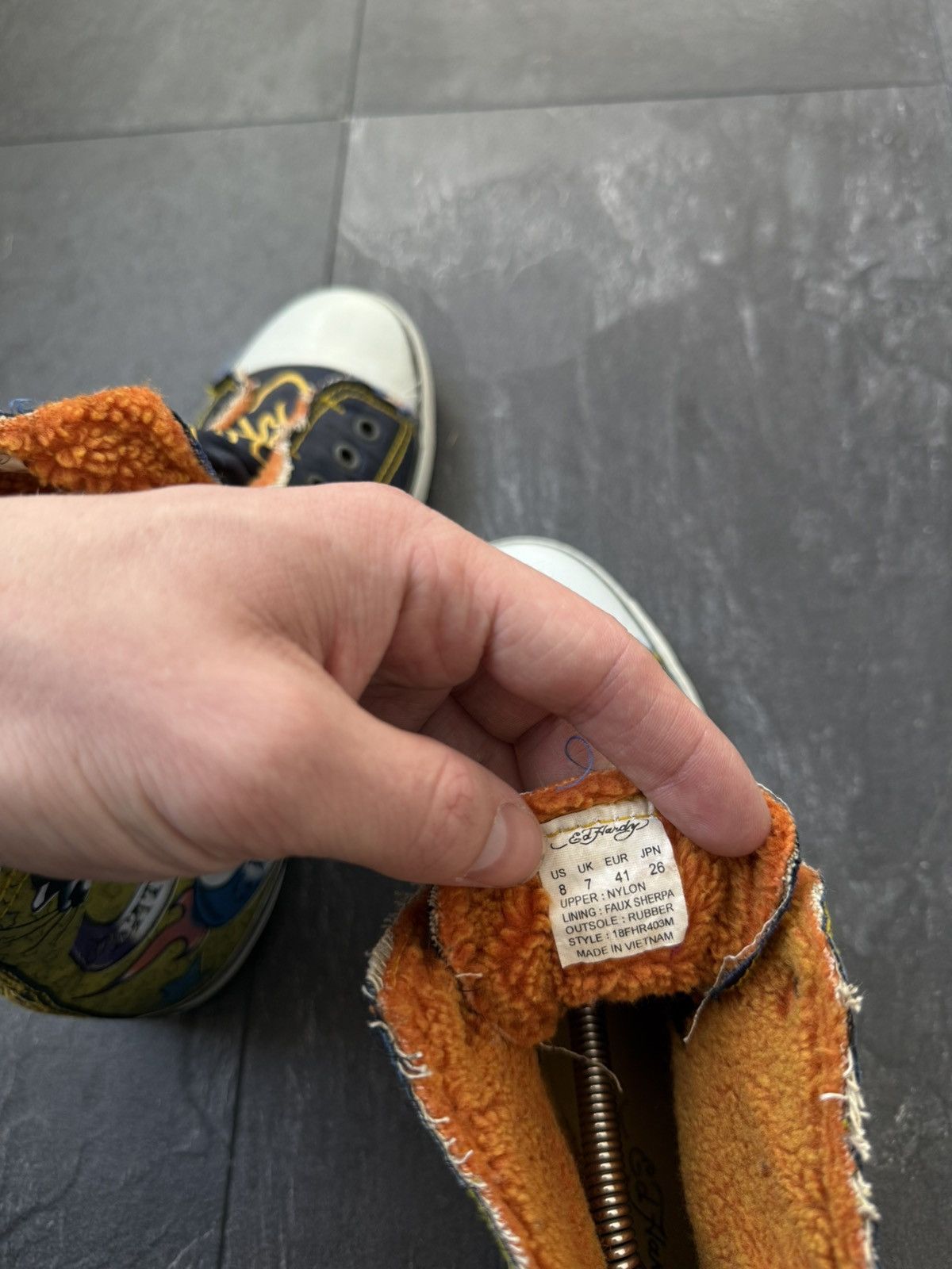 Ed Hardy × Japanese Brand × Vintage Mens Vintage Ed Hardy sneakers shoes skull dragon y2k rare Size US 8 / IT 38 - 15 Thumbnail