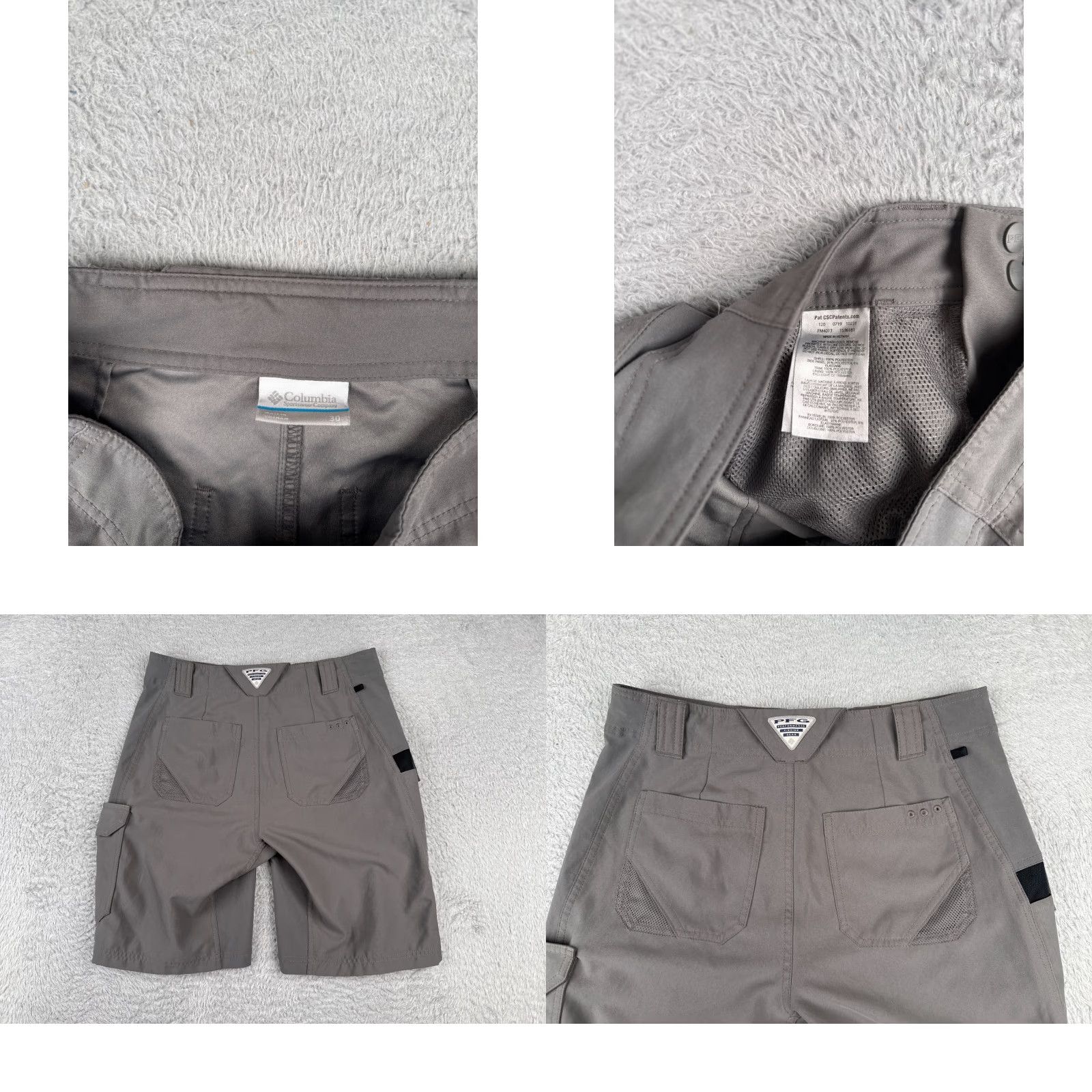 Vintage Columbia Mens Shorts Cargo Nylon Gray 30x10 Regular PFG Outdoor Shell Pocket Logo Casual Boat Fishing Kayak Size US 30 / EU 46 - 9 Thumbnail