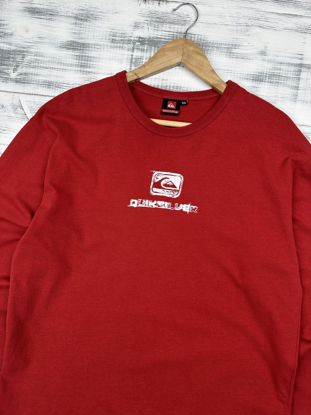 Quiksilver 90s Vintage QUIKSILVER Surf Big Logo Long Sleeve T-Shirt Red Size US XXL / EU 58 / 5 - 3 Thumbnail