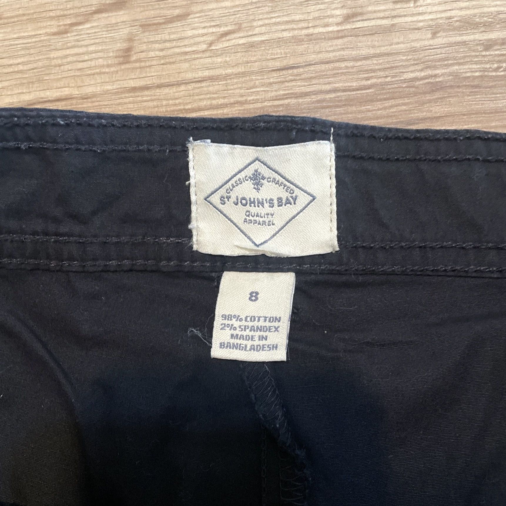 Vintage ST. JOHN'S BAY Women's Athletic Skort Size 8 Black Activewear Regular Size 30" / US 8 / IT 44 - 2 Thumbnail