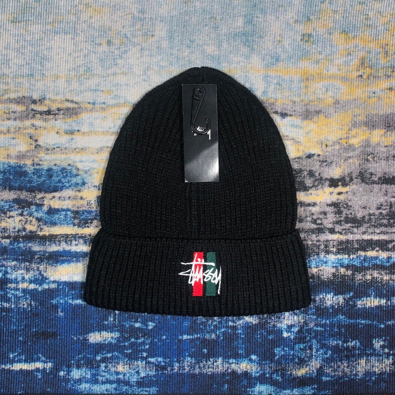 Stussy × Vintage Stussy Bars Logo Cuff Beanie Size ONE SIZE - 1 Thumbnail