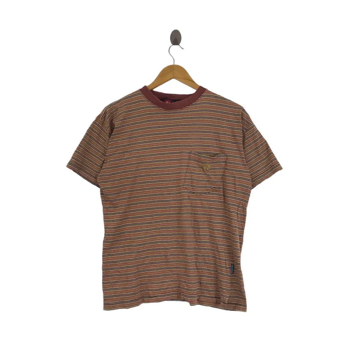 Hang Ten Vtg HANG TEN SURF Hawaii Striped Ringer Pocket Tee Shirt Size US M / EU 48-50 / 2 - 1 Thumbnail