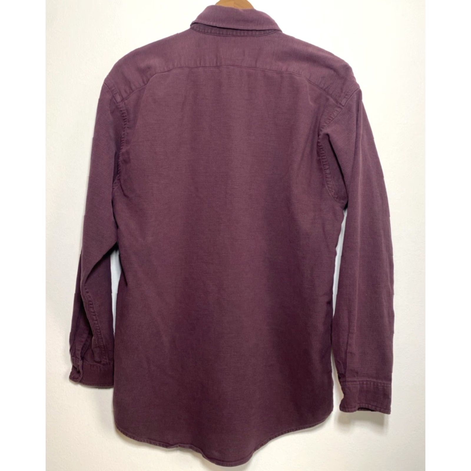 Patagonia Patagonia Men’s Vintage Button-Up Shirt Burgundy 90s Cotton Blend Flannel M Long Sleeve Collared Utility Pockets Outdoor Casual Mens Size US M / EU 48-50 / 2 - 2 Thumbnail