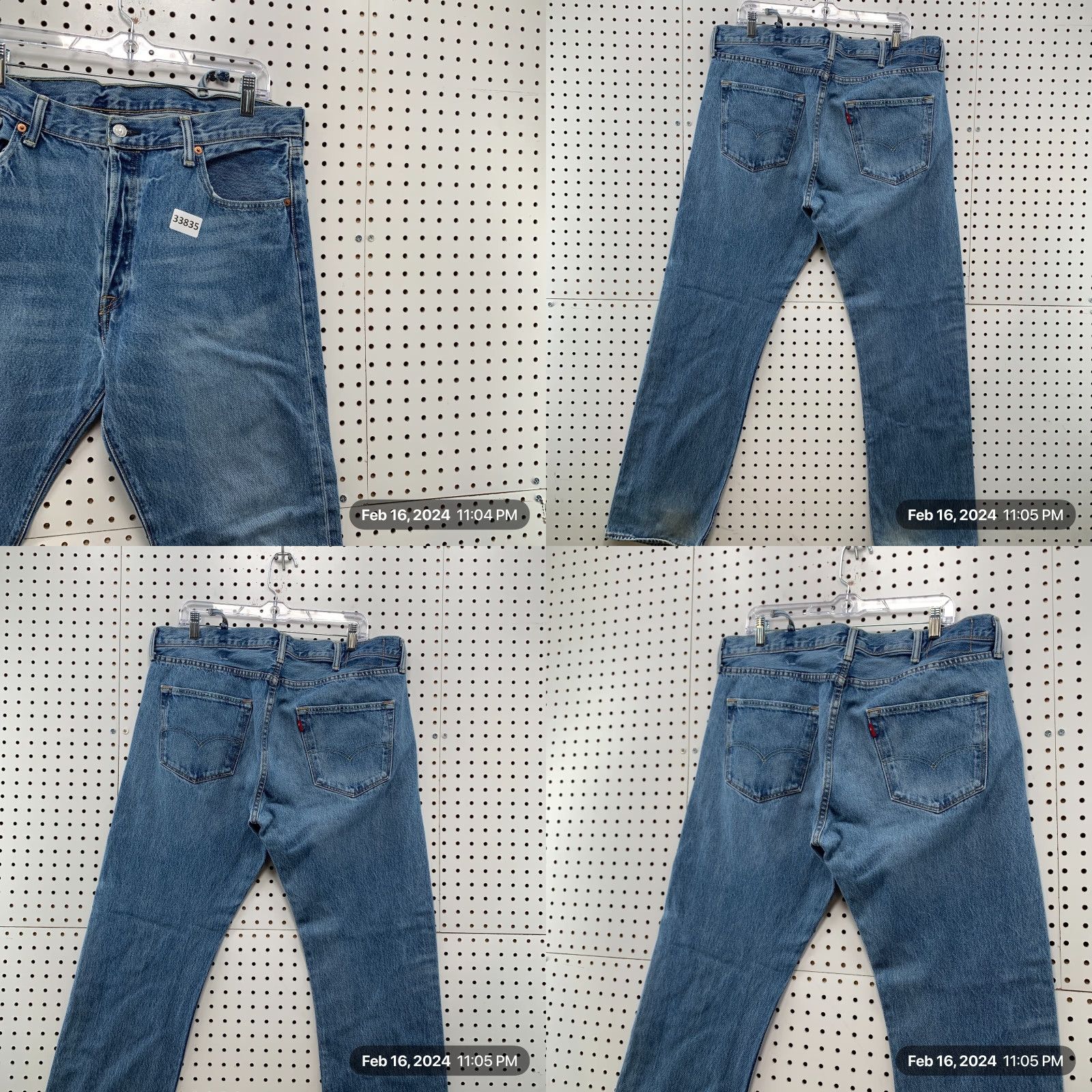 Levi's VINTAGE Levi's 501 Blue Denim Jeans Mens Size 36x31 Light Washed Button Fly FITS 501 Series Straight 36 Jeans Mens Blue 90s Size US 36 / EU 52 - 8 Thumbnail