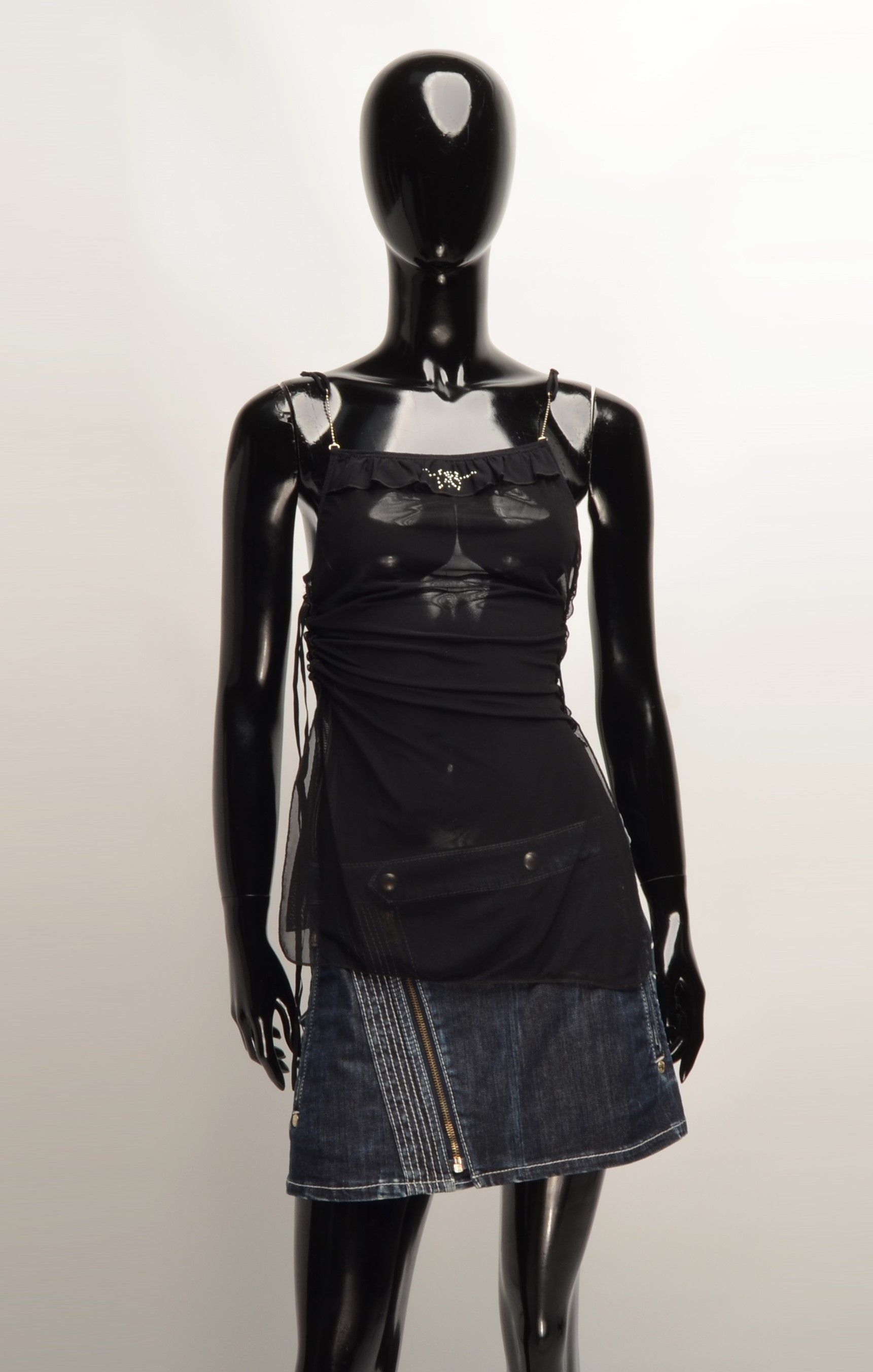 Vintage Vintage Sanselle Sexy Bondage Mesh Goth Cami Top Size M / US 6-8 / IT 42-44 - 1 Thumbnail