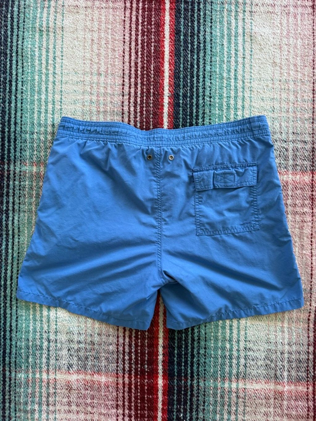 Polo Ralph Lauren Vintage Polo Ralph Lauren Blue Swim Trunks M with Yellow Wai Size US 34 / EU 50 - 3 Thumbnail