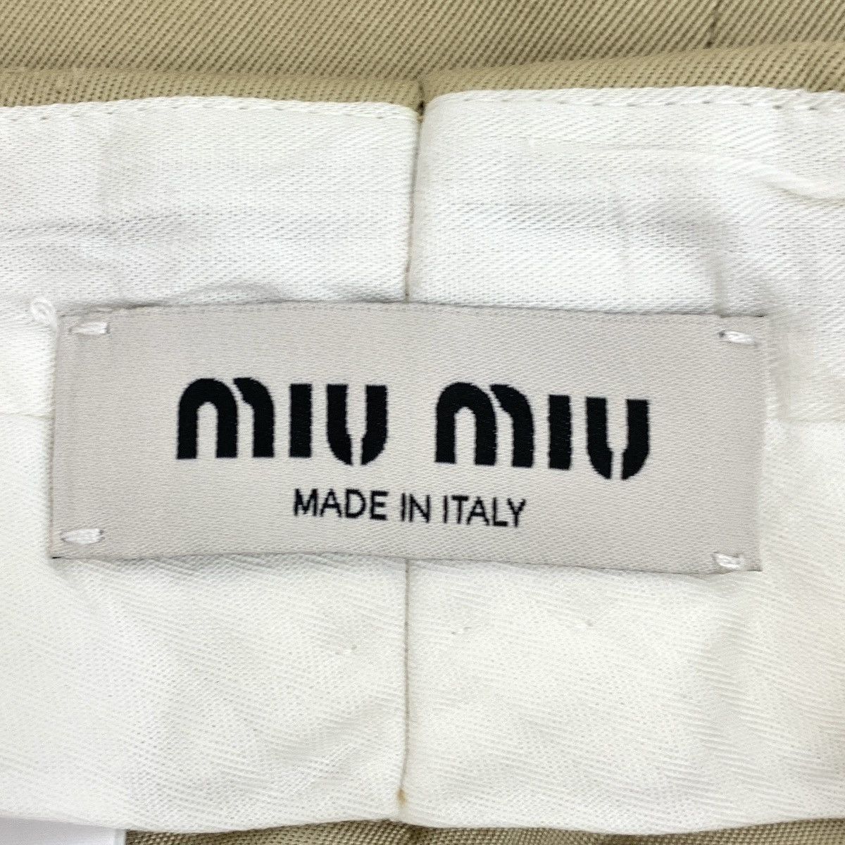Miu Miu Miu Miu 24 Brown Logo Letter Embroidered Cotton Skirt Size 25" / US 0 / IT 36 - 6 Thumbnail