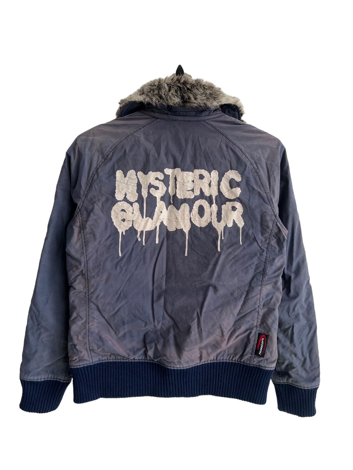 Hysteric Glamour 1990s Hysteric Glamour Dripping Logo Fur Bomber Jacket Size US S / EU 44-46 / 1 - 12 Thumbnail