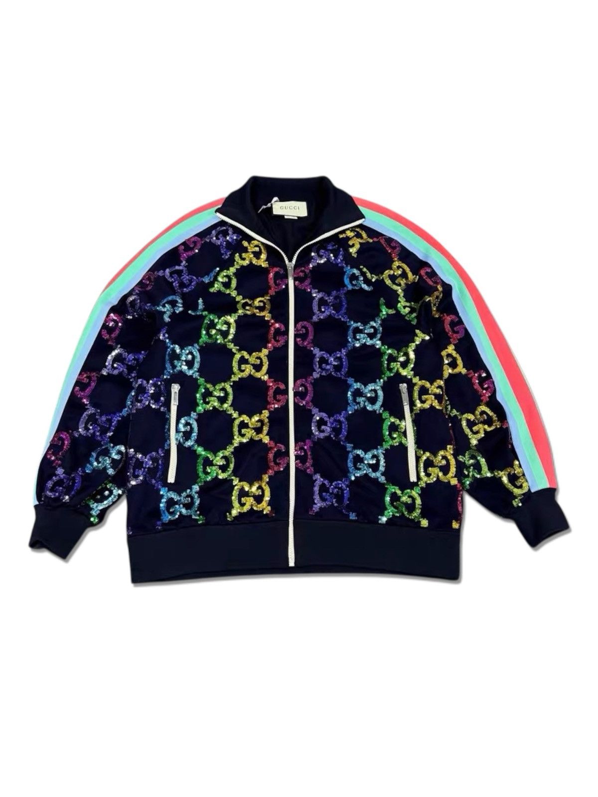 Gucci Gucci GG XS Rainbow Sequin Track Zipper Jacket Size XS / US 0-2 / IT 36-38 - 1 Thumbnail