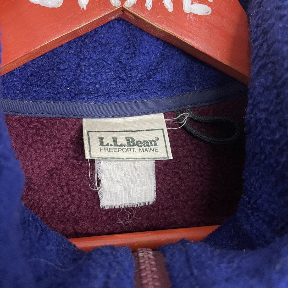 L.L. Bean × Vintage L.L.Bean Fleece Half Zip Sweater Maroon Size US M / EU 48-50 / 2 - 6 Thumbnail