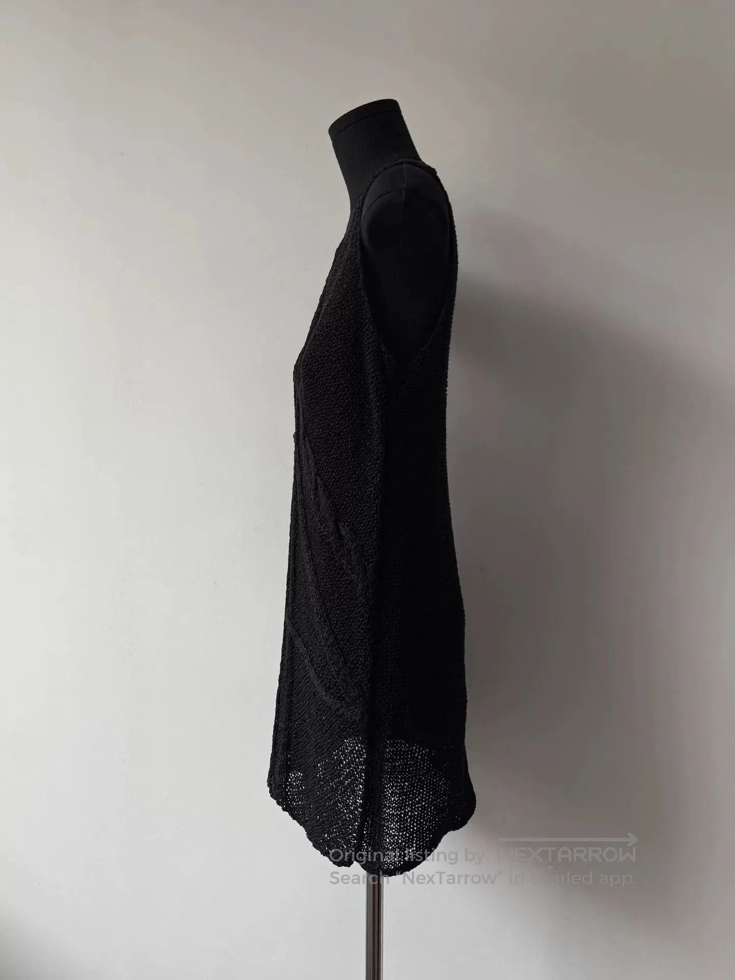 Y's asymmetrical black cotton sleeveless dress. Size M / US 6-8 / IT 42-44 - 6 Thumbnail
