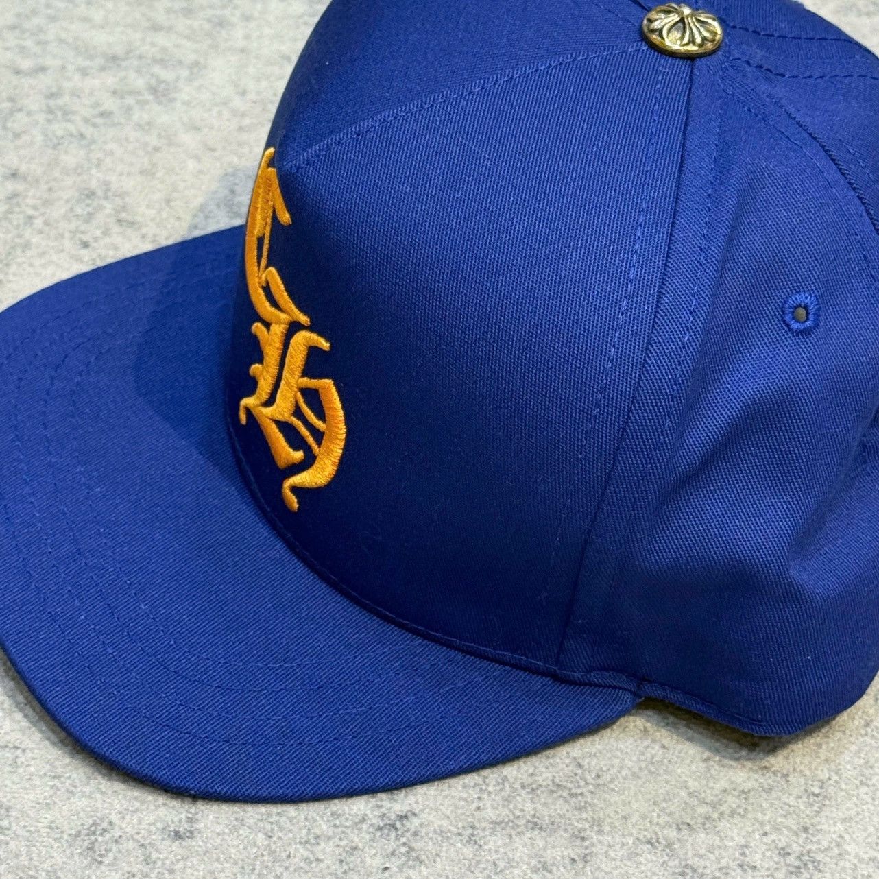 Chrome Hearts Chrome Hearts CH Leather Patch Baseball Cap Blue Orange Size ONE SIZE - 3 Thumbnail