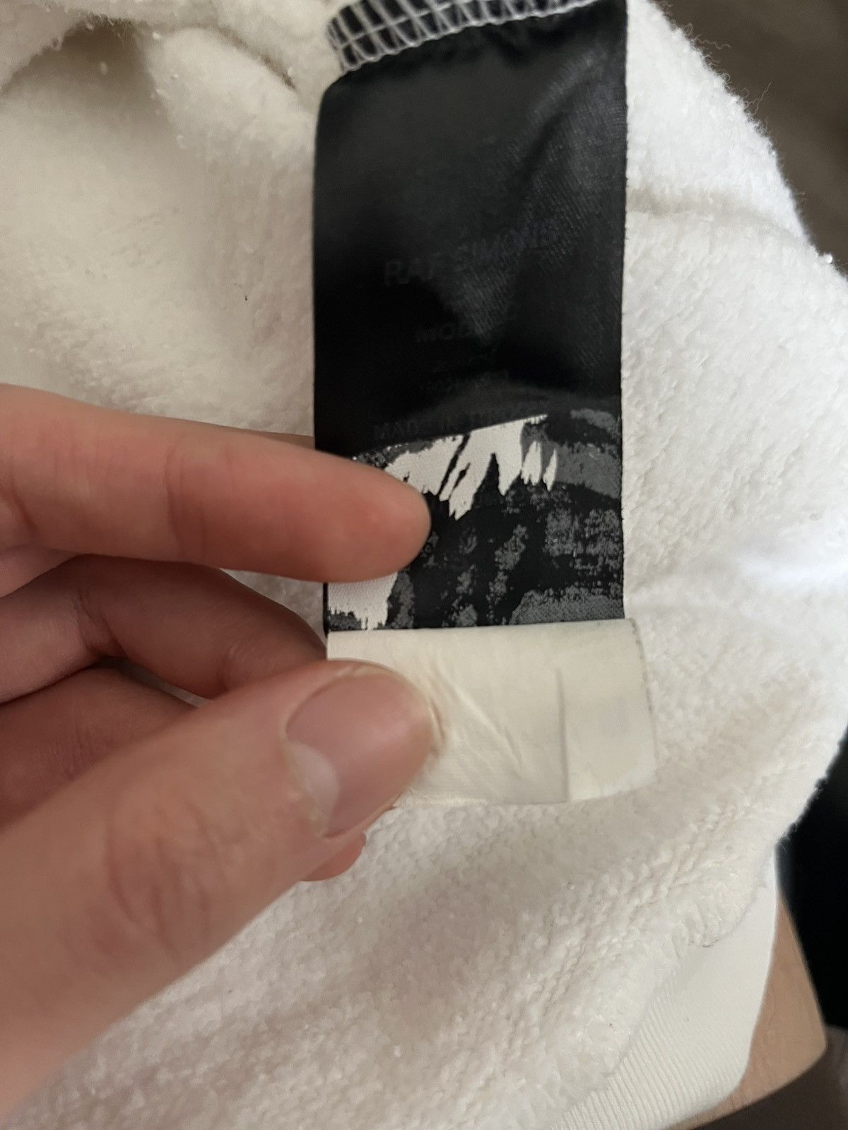 Raf Simons RAF SIMONS LIFE ON MARS DISTRESSED HOODIE CREAM Size US S / EU 44-46 / 1 - 9 Thumbnail