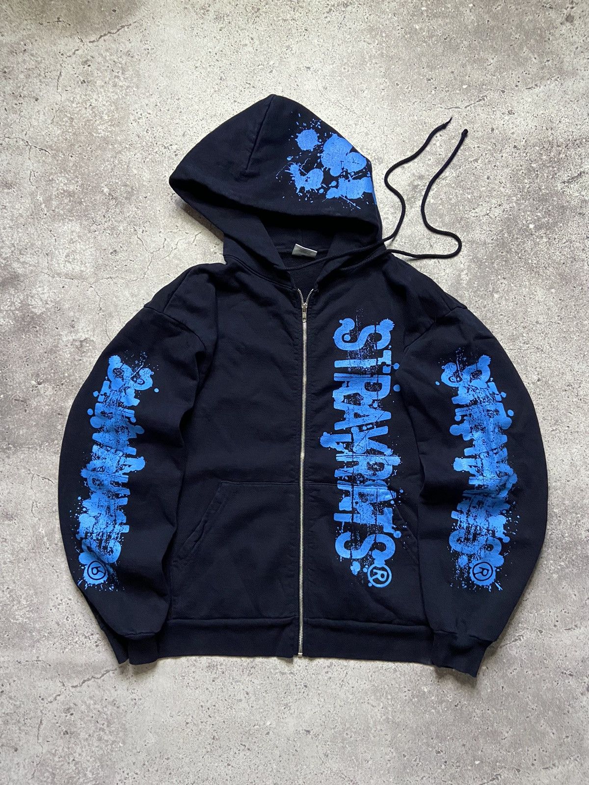 Stray Rats Stray Rats Navy Graffiti Zip Hoodie Size US M / EU 48-50 / 2 - 1 Thumbnail