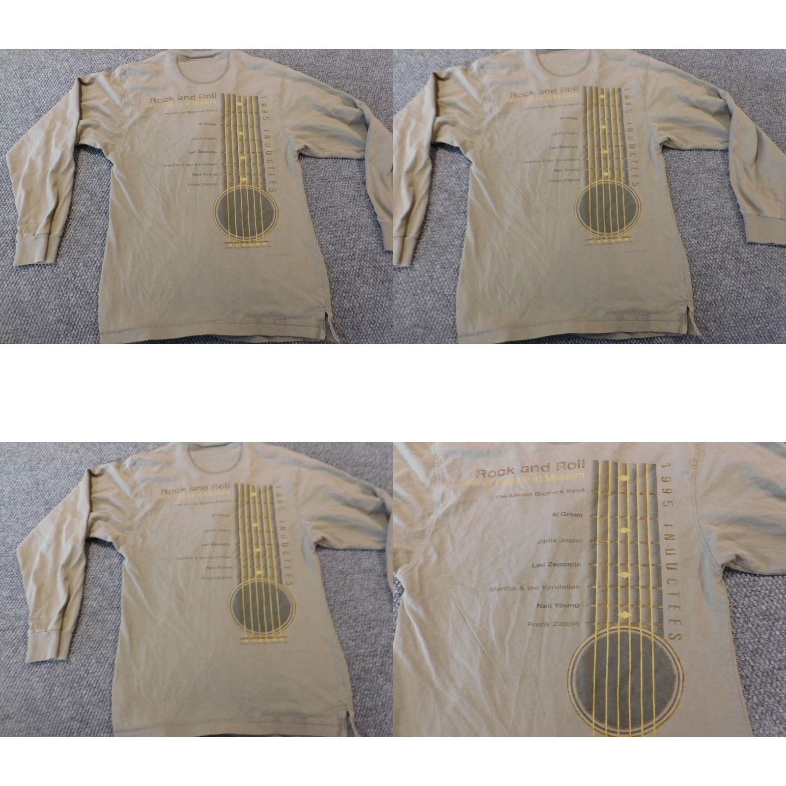 Vintage GEAR FOR SPORTS Rock & Roll Hall of Fame Mens Shirt Long Sleeve Henley Beige S Cotton Button Logo Shirt Mens Size US S / EU 44-46 / 1 - 8 Thumbnail