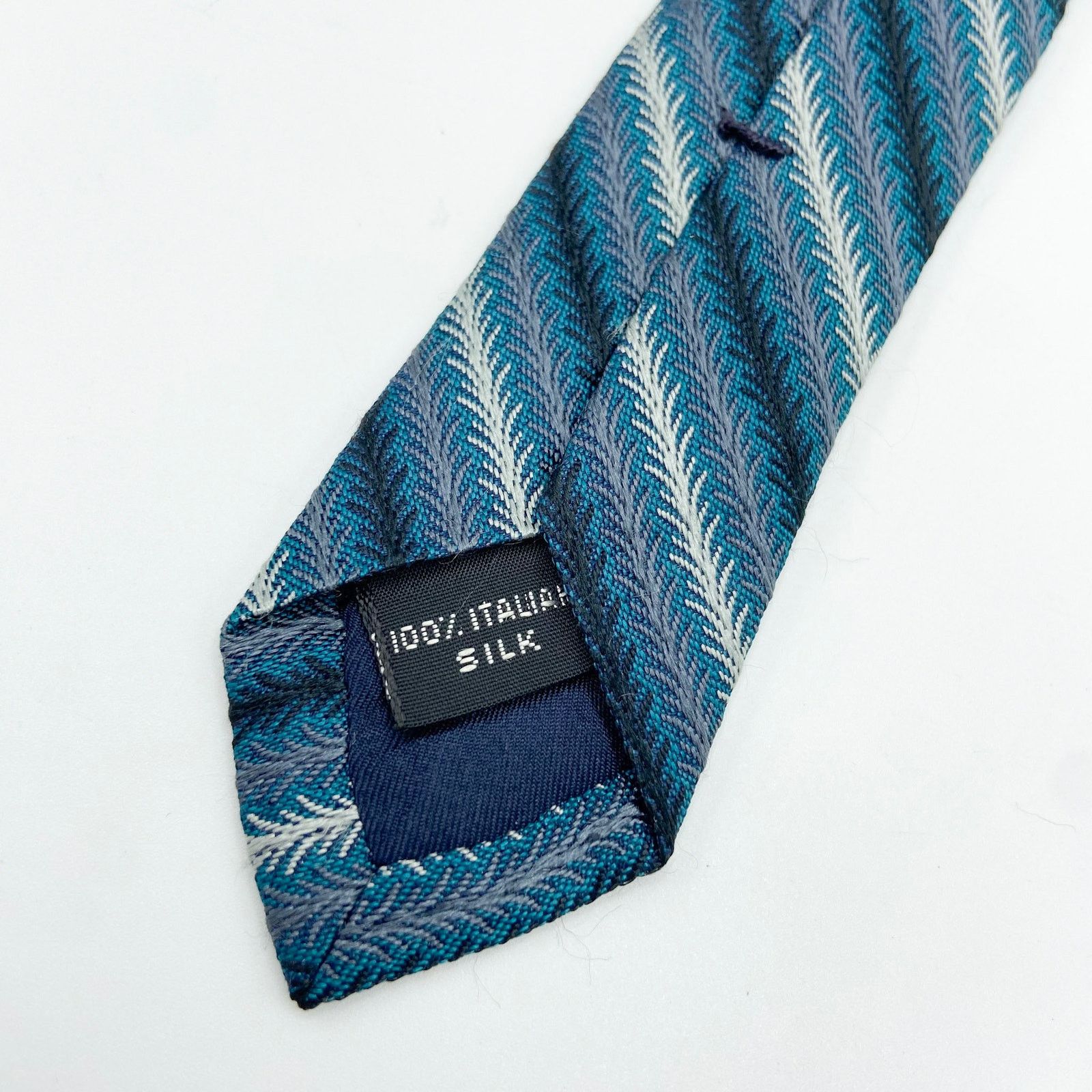 Coach Coach Necktie Teal Blue Diagonal Stripe Silk Jacquard Italy Size ONE SIZE - 3 Thumbnail