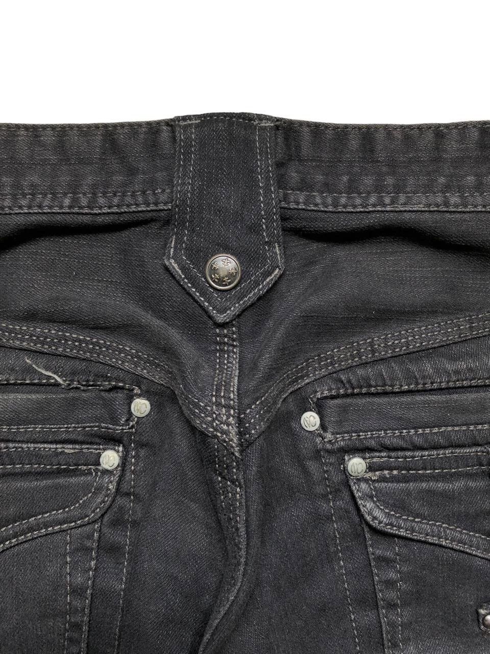 If Six Was Nine × Le Grande Bleu (L.G.B.) × Nicole Club Nicole Club for Men Studded Leather Pocket Flare Denim Pants Size US 32 / EU 48 - 12 Thumbnail