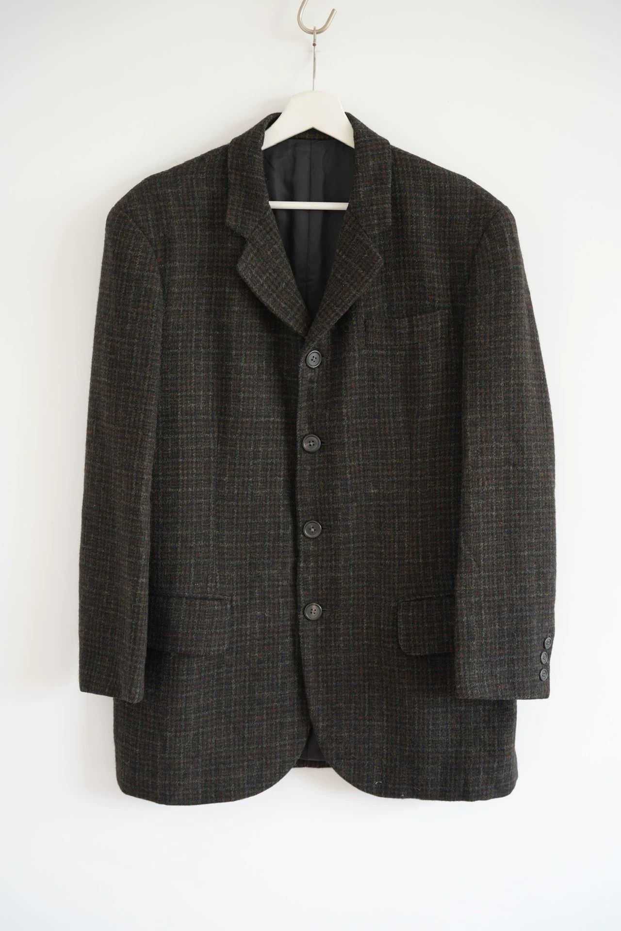 Yohji Yamamoto Yohji Yamamoto Y's 80s Vtg Plaid Brown Wool Blazer Size US M / EU 48-50 / 2 - 1 Thumbnail