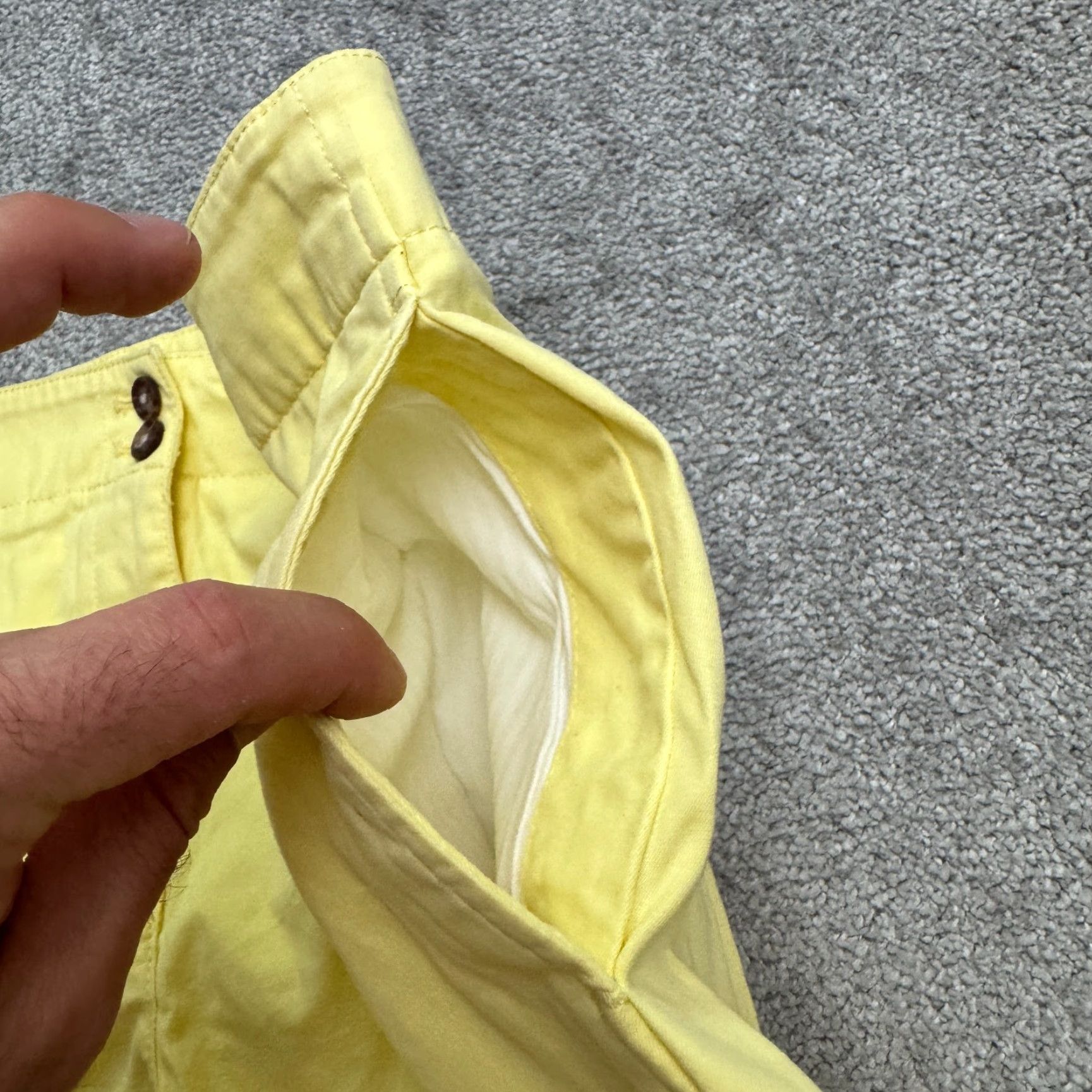 Talbots Talbots Chino Wide Leg Pants Women 14P Yellow High Rise Cotton Casual Workwear Size 36" / US 14 / IT 50 - 6 Thumbnail