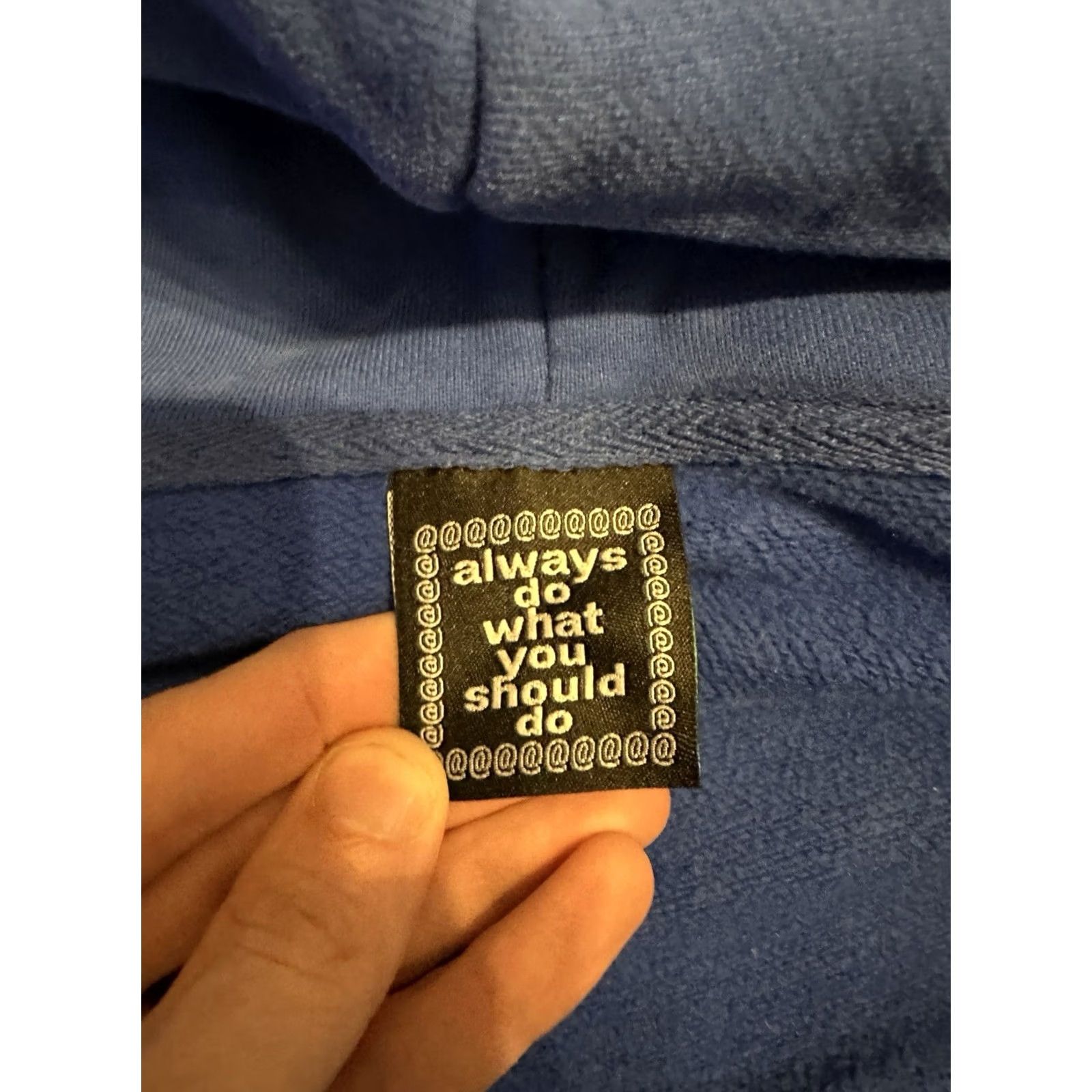 always do what you should do always do what you should do ADWYSD Hoodie Sweatshirt XL Blue Full Zip Men Size US XL / EU 56 / 4 - 5 Thumbnail