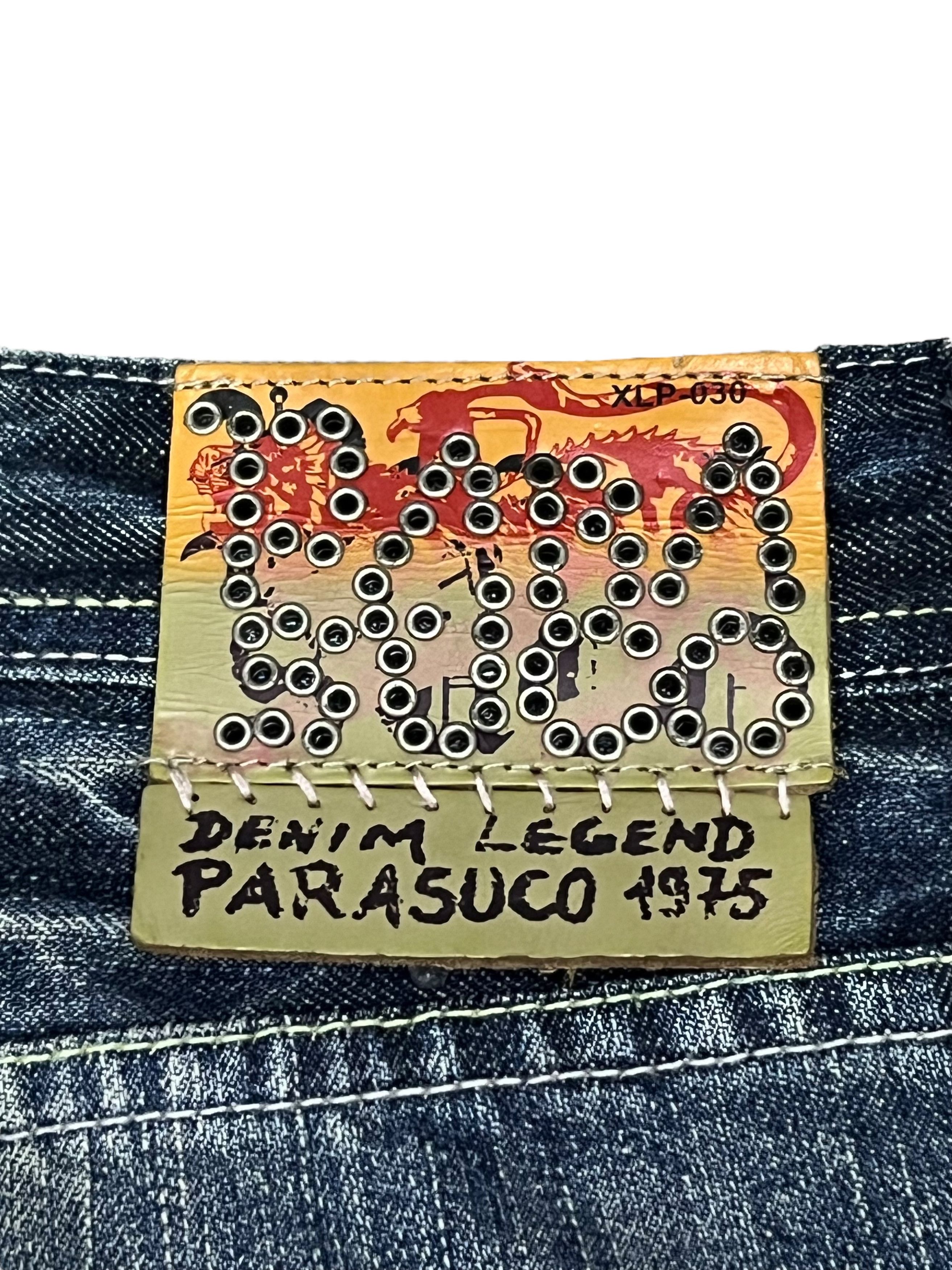 Parasuco PUNK FLARE🔥PARASUCO DENIM LEGEND Distressed Tribal Jeans💥 Size US 33 - 15 Thumbnail