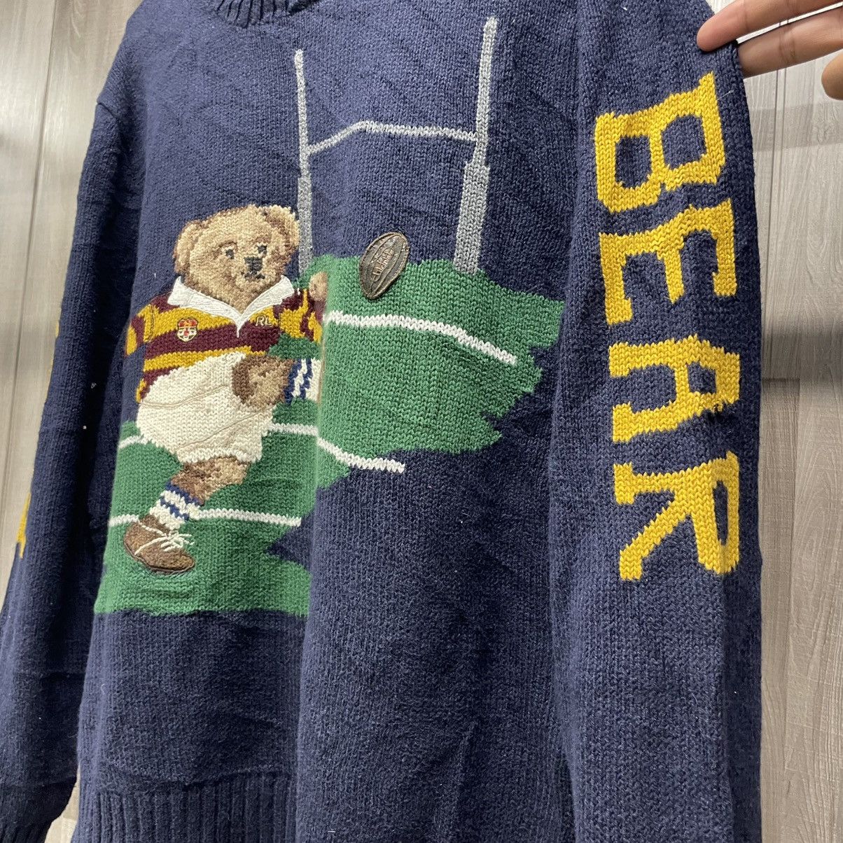 Polo Ralph Lauren × Vintage Polo Ralph Lauren Polo Bear Sweater Rugby bear Size US L / EU 52-54 / 3 - 4 Thumbnail