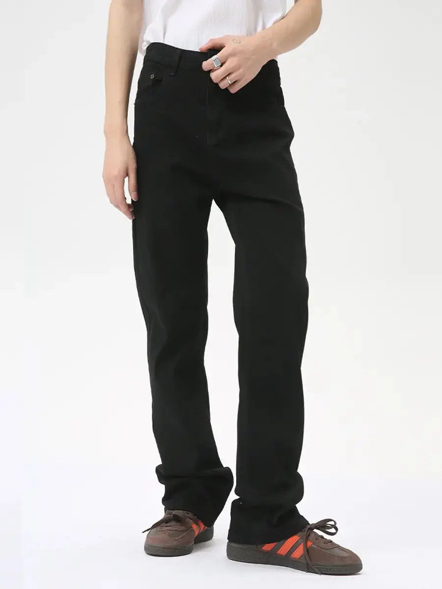 Japanese Brand Retro loose black micro flared jeans Size US 32 / EU 48 - 3 Thumbnail